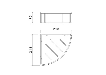 Угловая полка Aquatek AQ4926CR хром