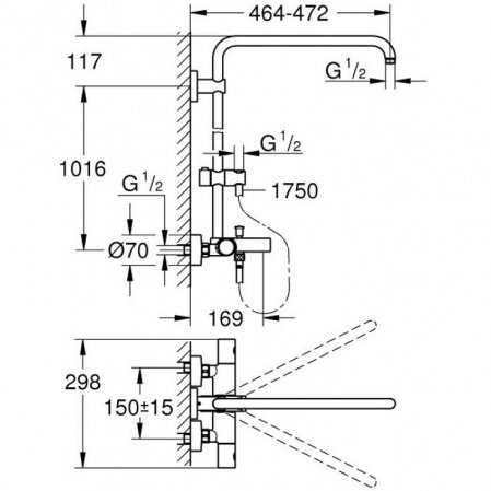 Душевая стойка Grohe Euphoria 26243000 хром