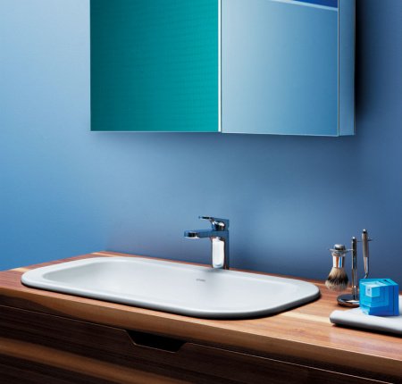 Раковина встраиваемая сверху 69см Azzurra Glaze GLZ69x38/INbi*0 белый