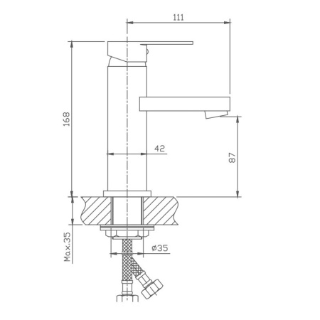 Смеситель для раковины Haiba HB1002, хром