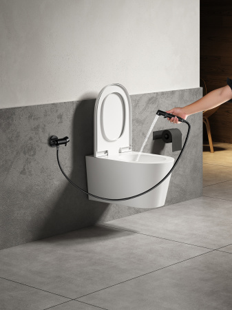 Гигиенический душ со смесителем Lemark Solo LM7166BL черный матовый