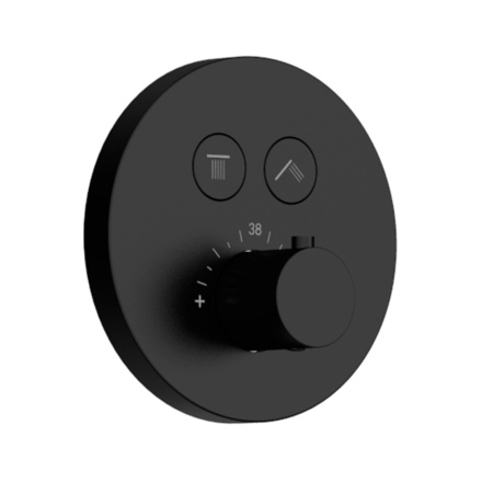 Встраиваемая душевая система с термостатом AQUAme AQM8401MB черный матовый