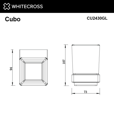 Стакан подвесной WHITECROSS Cubo CU2430GL (золото)