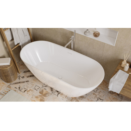 Ванна WHITECROSS Coral X 170x77 (белый глянец) иск. камень