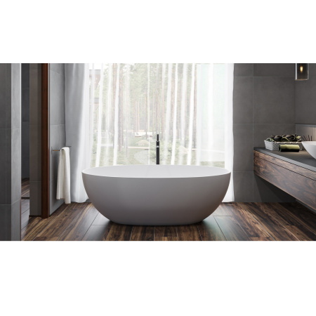 Ванна WHITECROSS Diamond 170x87 (белый мат) иск. камень