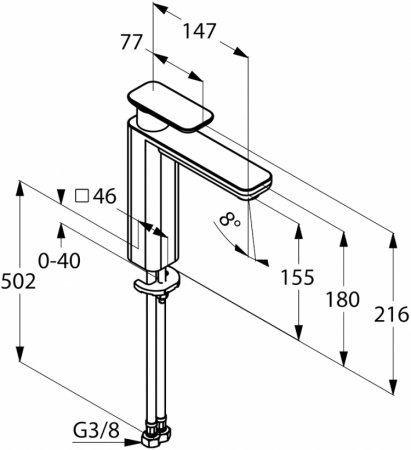 Смеситель для раковины Kludi E2 492960575 хром
