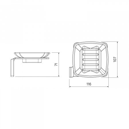 Мыльница для ванной IDDIS Slide SLIWTG0i42 белый матовый