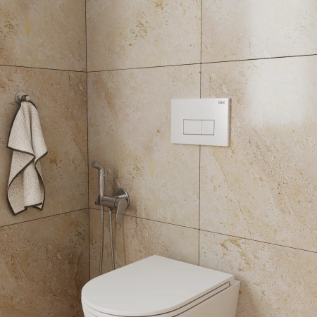 Кнопка смыва для унитазов D&K Rhein DB1499016 белый