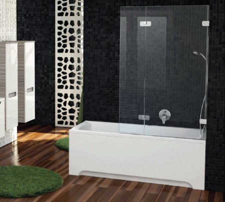 Шторка для ванны Ravak Brilliant BVS2-100 L хром+транспарент