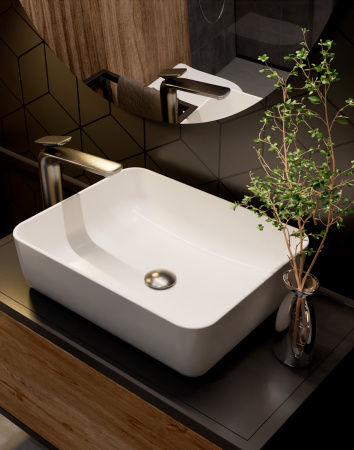 Смеситель для раковины AQUAme Como AQM6514GM вороненая сталь