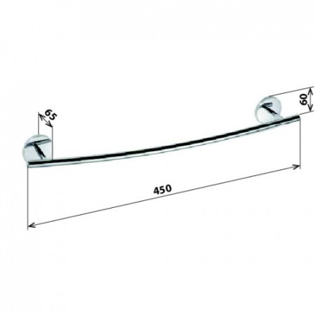 Держатель для полотенец Bemeta Alfa 102402052 Цинк