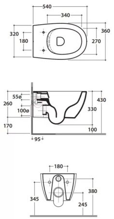 Унитаз подвесной безободковый Globo 4All MDS03BO белый матовый, без сиденья