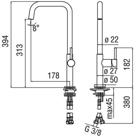 Смеситель для кухни Nobili Acquerelli AQ93113CR Хром