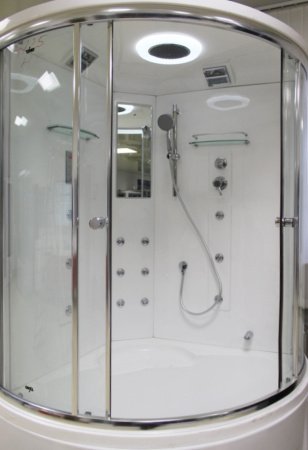 Душевая кабина Timo Lux Т-7755 150x150x220 профиль хром глянцевый, стекло прозрачное