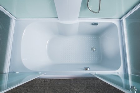 Душевая кабина Timo Eco TE-0770 168x80x215 профиль белый, стекло рифленое