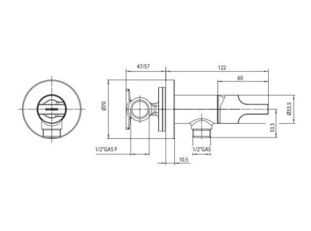 Гигиенический душ со смесителем Bossini Paloma Apice E34001B.030 хром