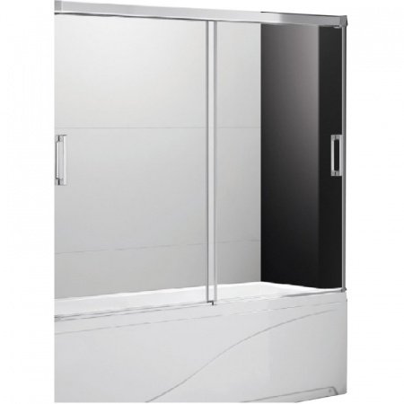 Шторка на ванну Cezares Tandem Soft VF-2 180х145 профиль Хром стекло прозрачное