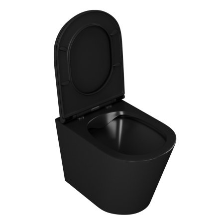 Унитаз подвесной D&K Venice DT1026025 черный матовый, с сиденьем микролифт
