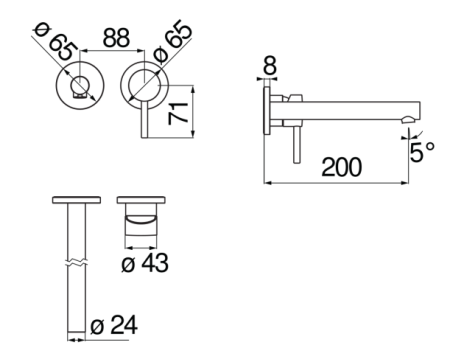Смеситель для раковины Nobili Live LV00499/1CR хром