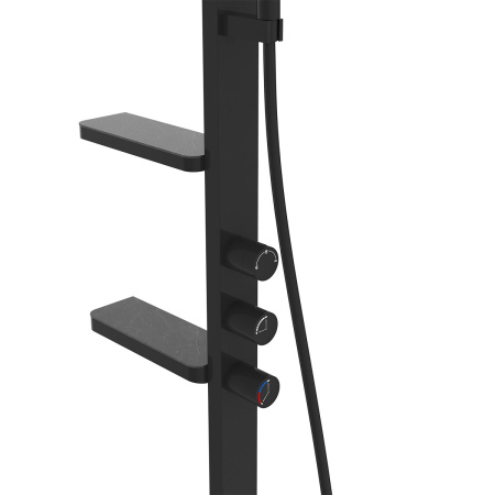 Душевая стойка со смесителем Vincea Inspire VSFS-3I11MB черный матовый