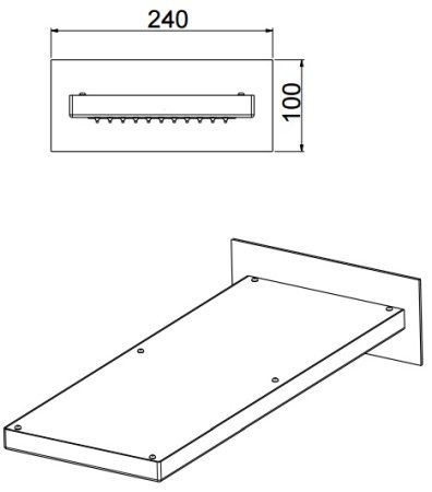 Верхний душ Bossini Manhattan I00570.030 хром