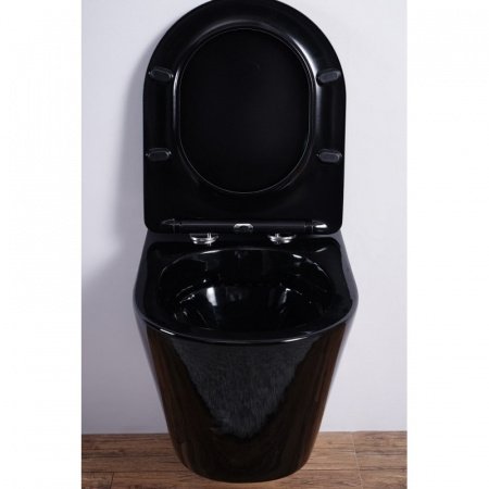 Унитаз подвесной Esbano CLAVEL черный, с сиденьем микролифт