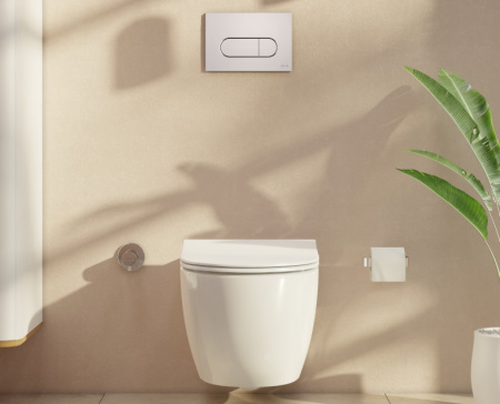 Готовое решение для подвесных унитазов Vitra Core 800-1873 с панелью смыва Root R 740-2280 цвет глянцевый хром