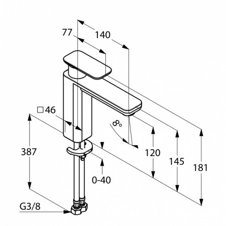Смеситель для раковины Kludi E2 492970575 хром