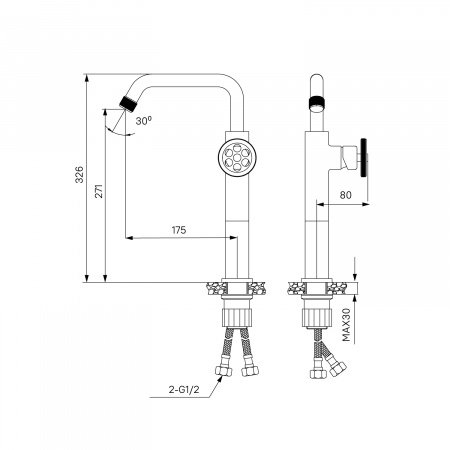 Смеситель для раковины IDDIS Grange GRABLR1i01 черный матовый