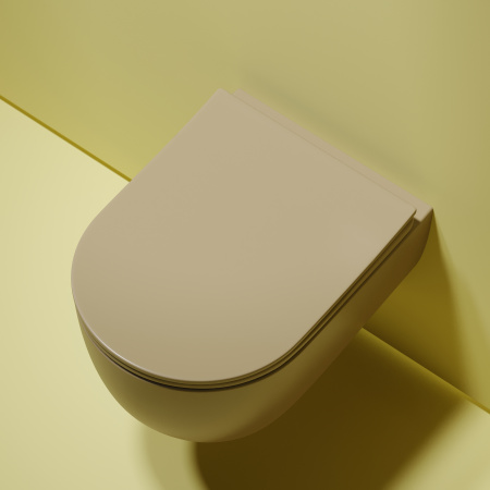 Унитаз подвесной безободковый Ceramica Nova Modena Rimless CN6063MC капучино матовый