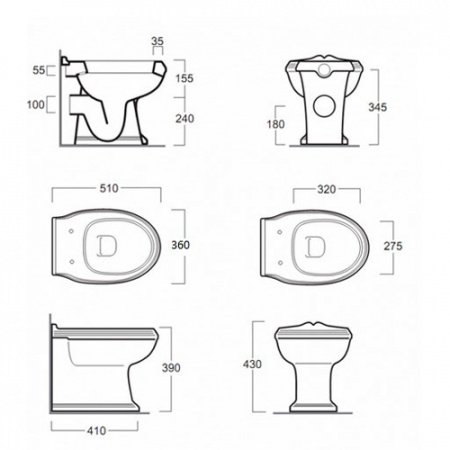 Унитаз Simas Arcade AR891 Белый