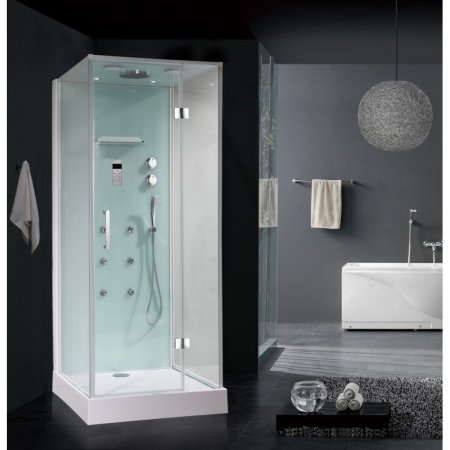 Душевая кабина Orans 8612000 100x90x220 профиль белый, стекло прозрачное