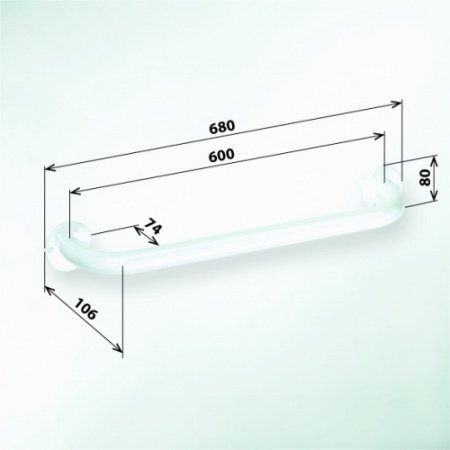 Поручень для ванны Bemeta Help 301100604 Белый