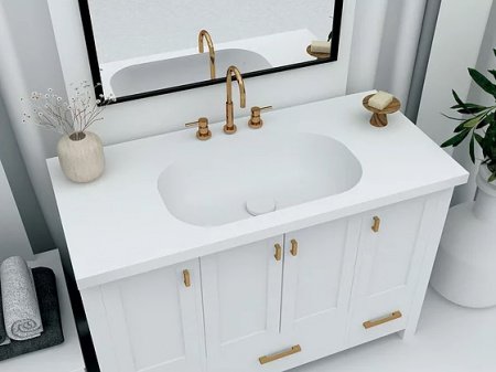 Раковина накладная 57,1см MonteBianco Loreto Sesto 13217 белый матовый