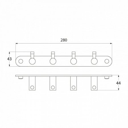 Крючок IDDIS Renior L0414 хром