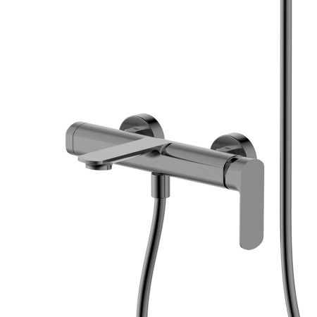 Смеситель для ванны с душевым набором AQUAme Monza AQM6312GM вороненая сталь