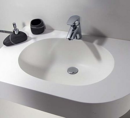 Раковина встраиваемая снизу 54,5см MonteBianco Pietro Due 11023 белый матовый