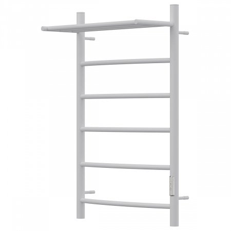 Полотенцесушитель электрический Point Афина PN04858PW П5 500x800 с полкой, диммер справа, белый
