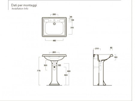 Раковина Simas Arcade AR 844 Белый