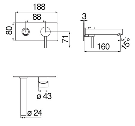 Смеситель для раковины Nobili Live LV00498CR хром