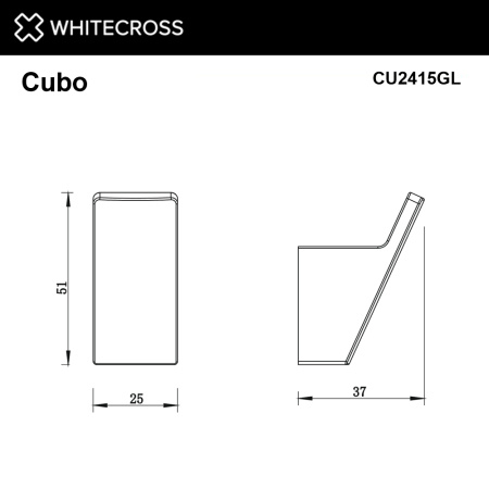 Крючок WHITECROSS Cubo CU2415GL (золото)