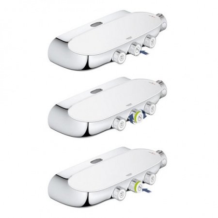 Встраиваемая душевая система Grohe Rainshower SmartControl 26443LS0 хром/белый