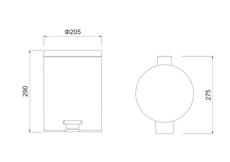 Мусорное ведро с педалью 5л Aquatek AQ4991CR хром
