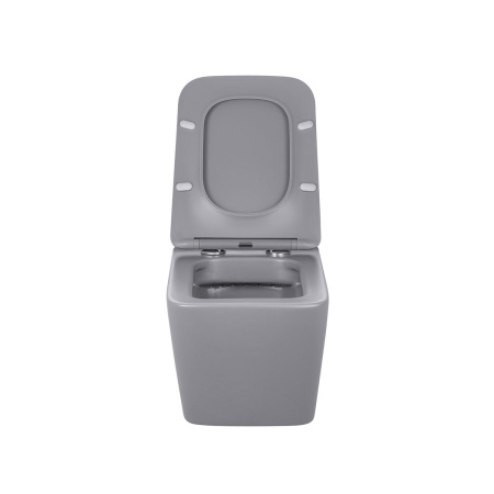Унитаз подвесной безободковый Vincea Q-Line VT1-12MG серый матовый, с сиденьем микролифт