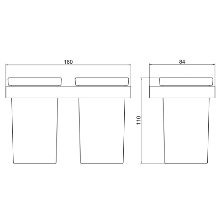 Стакан для ванной двойной Timo Petruma 15234/17 золото матовое