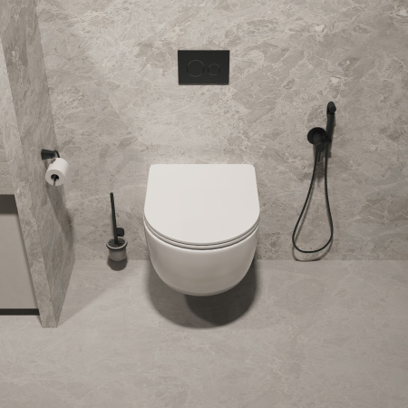 Унитаз подвесной безободковый Vincea Evo VT1-34ST белый, с сиденьем микролифт