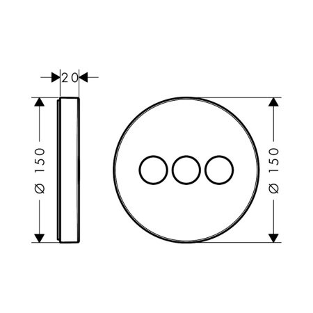 Переключатель для душа на 3 потребителя Hansgrohe ShowerSelect S 15745000 хром