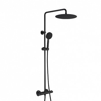 Душевая стойка Bravat WATERFALL BLACK F939114BM-A2-RUS черный матовый