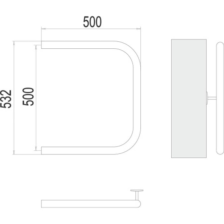 Полотенцесушитель водяной Terminus П-образный (1") БШ 50х50