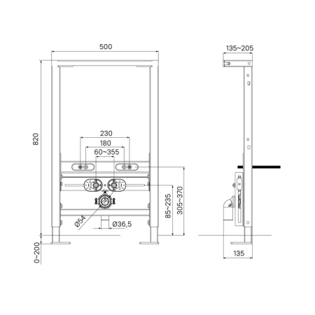 Инсталляция для биде Iddis Profix PROB000i32